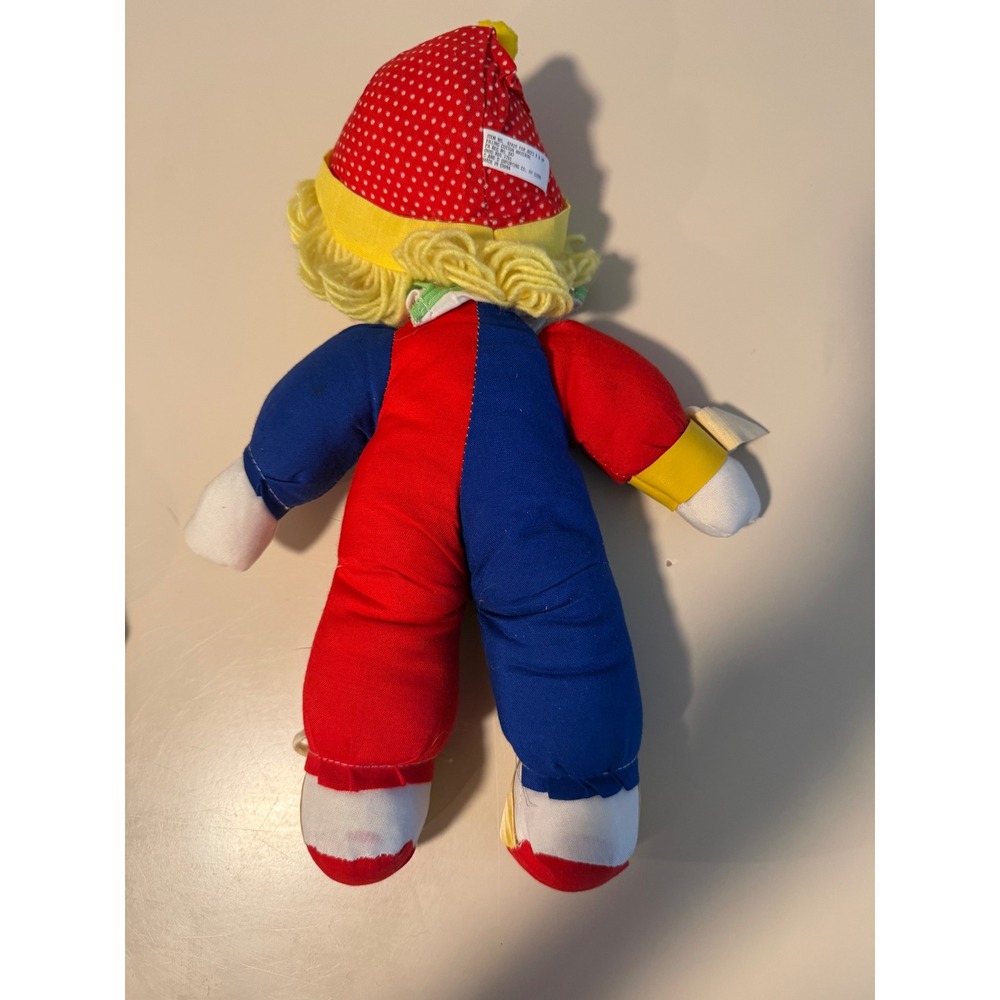 Vintage Plush Clown Activity Doll Kids Learn to Dress Sensory Toy 13 Inch - Picture 2 of 3